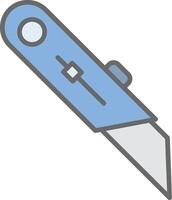 utilidad cuchillo línea lleno ligero icono vector