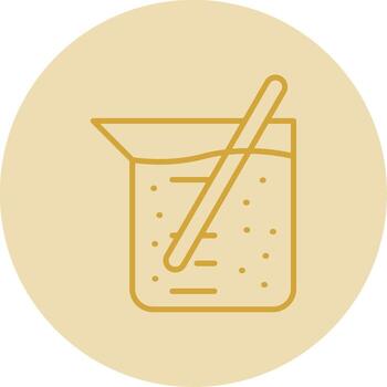 Agitator Line Yellow Circle Icon vector