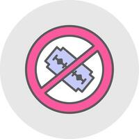 No Blade Line Filled Light Icon vector