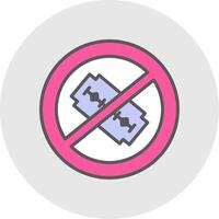 No Blade Line Filled Light Icon vector