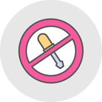 No Screwdriver Line Filled Light Icon vector