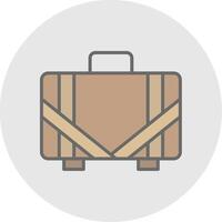 Suitcase Line Filled Light Icon vector