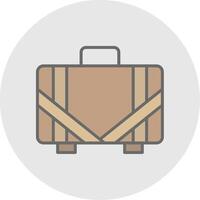 Suitcase Line Filled Light Icon vector