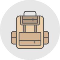 Rucksack Line Filled Light Icon vector