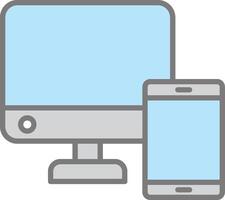 adaptado web desarrollo línea lleno ligero icono vector