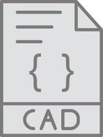 CAD Line Filled Light Icon vector