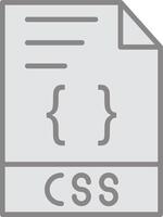 CSS Line Filled Light Icon vector