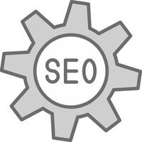 seo línea lleno ligero icono vector