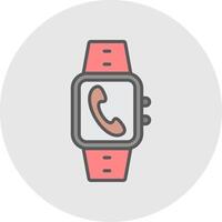 Incoming Call Line Filled Light Icon vector