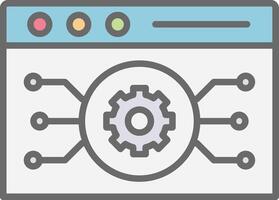 Website Algorithm Line Filled Light Icon vector