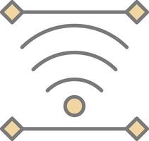 Wireless Line Filled Light Icon vector