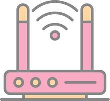 Wireless Modem Line Filled Light Icon vector