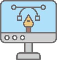 Design Line Filled Light Icon vector