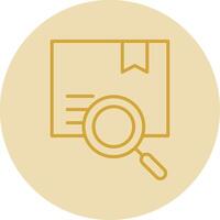 Parcel Line Yellow Circle Icon vector