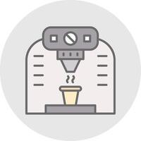 Coffee Machine Line Filled Light Icon vector