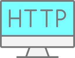 Http Cookie Line Filled Light Icon vector