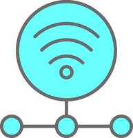 Internet Connection Line Filled Light Icon vector