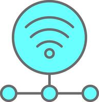 Internet Connection Line Filled Light Icon vector