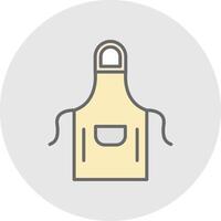 Apron Line Filled Light Icon vector