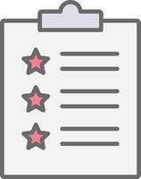 Feedback Form Line Filled Light Icon vector