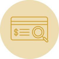 Credit Card Line Yellow Circle Icon vector
