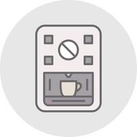 Coffee Machine Line Filled Light Icon vector