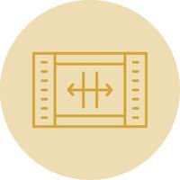 Resize Line Yellow Circle Icon vector