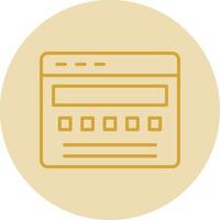 Web Browser Line Yellow Circle Icon vector