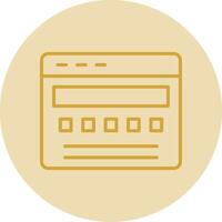 Web Browser Line Yellow Circle Icon vector