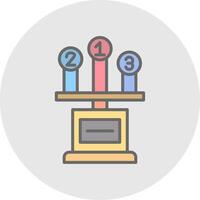 Leaderboard Line Filled Light Icon vector