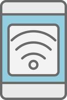 Mobile Connection Line Filled Light Icon vector