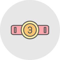 Belt Line Filled Light Icon vector