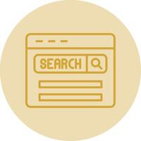 Web Browser Line Yellow Circle Icon vector