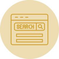 Web Browser Line Yellow Circle Icon vector