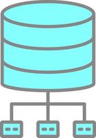 Database Architecture Line Filled Light Icon vector