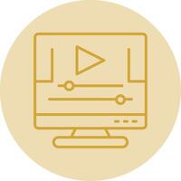 Animation Line Yellow Circle Icon vector