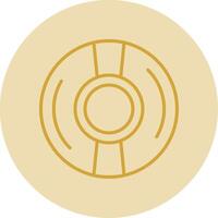 Cd Line Yellow Circle Icon vector