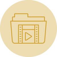 Footage Line Yellow Circle Icon vector