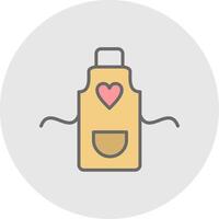 Apron Line Filled Light Icon vector