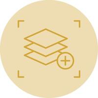 Layers Line Yellow Circle Icon vector