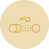 Slow Motion Line Yellow Circle Icon vector