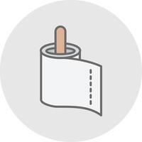 Paper Towel Line Filled Light Icon vector