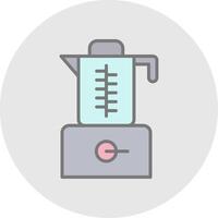 Mixer Blender Line Filled Light Icon vector