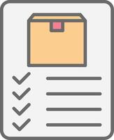 Inventory Line Filled Light Icon vector