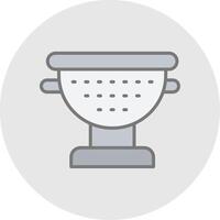 Sieve Line Filled Light Icon vector