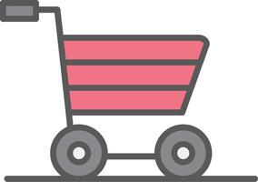 Shopping Cart Line Filled Light Icon vector