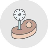 Thermometer Line Filled Light Icon vector