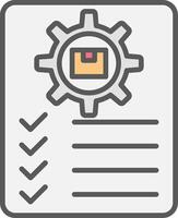 Inventory Management Line Filled Light Icon vector