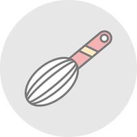 Whisk Line Filled Light Icon vector