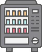 Vending Machine Line Filled Light Icon vector